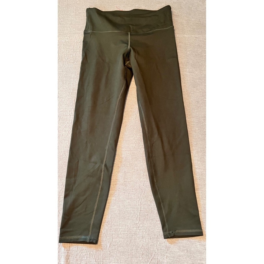 Balance Collection Women Olive Green High Waist Leggings Athleisure Size L